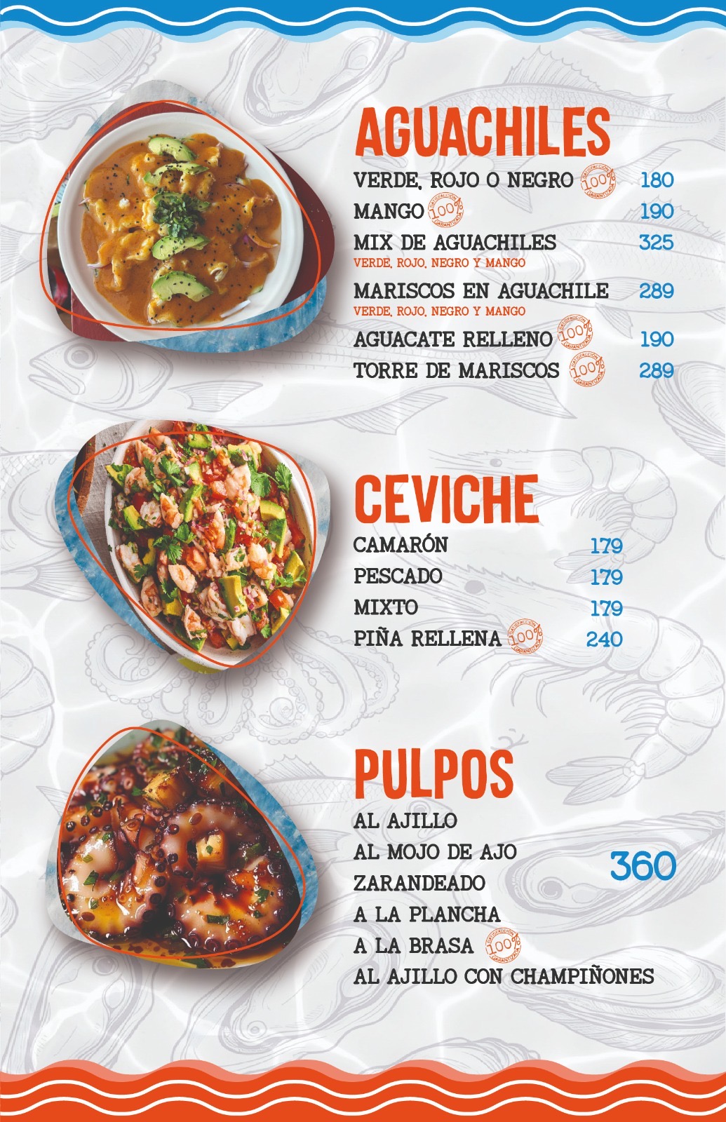 Aguachiles y ceviches🥗